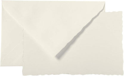 Clairefontaine - Ref 92300L - G.Lalo Mode de Paris Correspondence Set - 30 x Cards (300gsm, 9.7 x 15.2cm) + 30 x Lined Envelopes with Gummed Edges (10 x 15.8cm) - White
