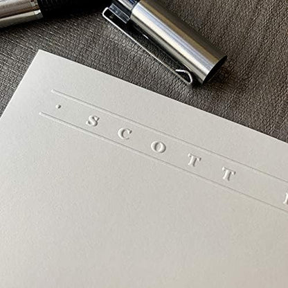 Premium Personalized Embossed Stationery Flat Cards