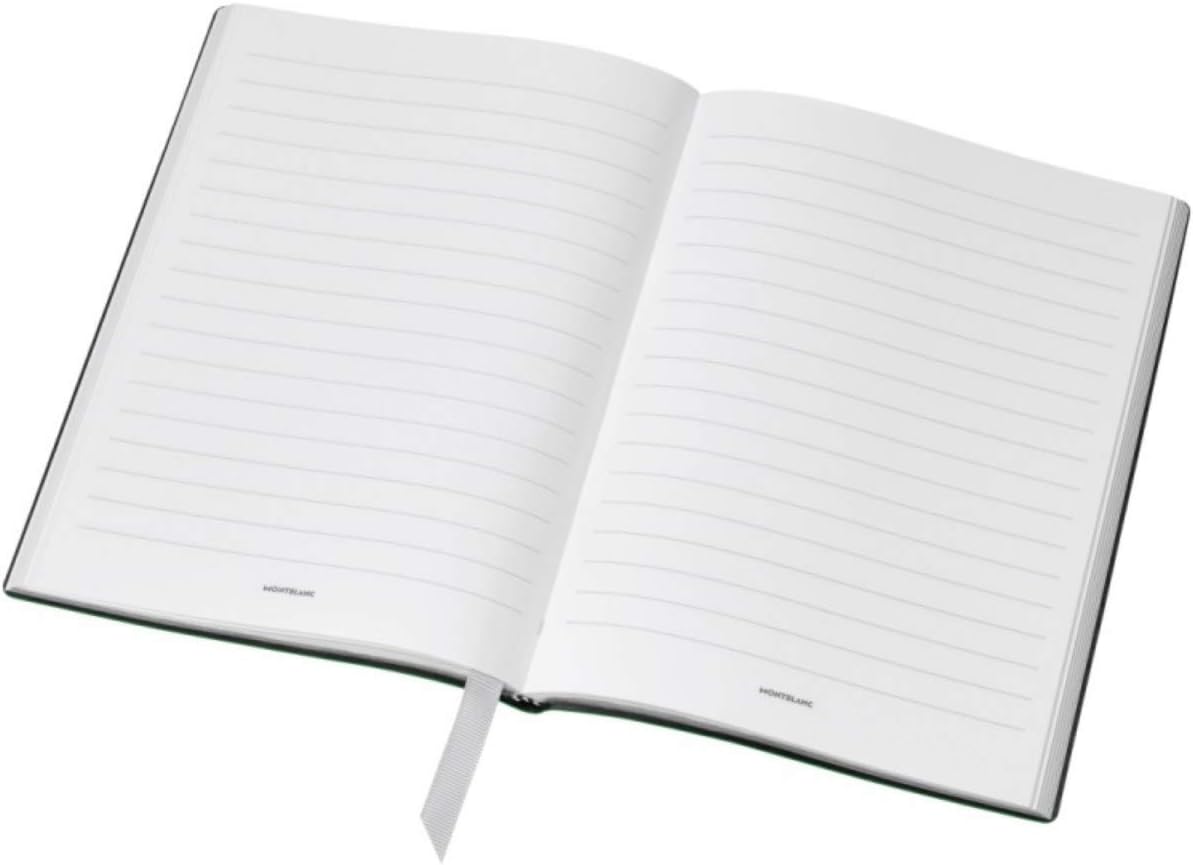 Montblanc Notebook 116518 Fine Stationery #146 Green – Elegant Soft Cover Journal – Lined Notebook with Leather Binding – A5