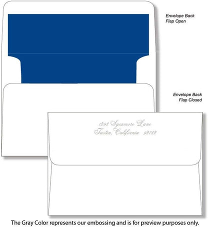 American Stationery, Personalized Embossed Monogram Ensemble Set, Notes, Sheets, Enclosure Cards, Envelopes, 1390