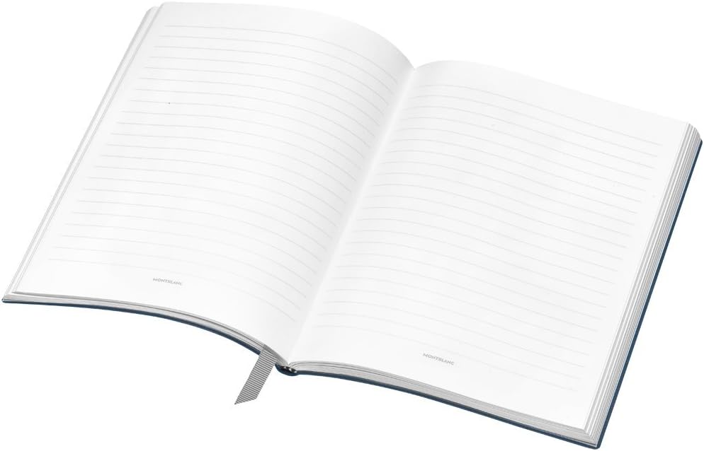 Montblanc Notebook Indigo Lined #146 Fine Stationery 113593 – Elegant Journal with Leather Binding and Ruled Pages – 1 x (5.9 x 8.2 in.)