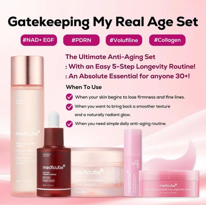 5-Piece PDRN & Collagen Skincare Set – NAD+, EGF & Volufiline Firming Care