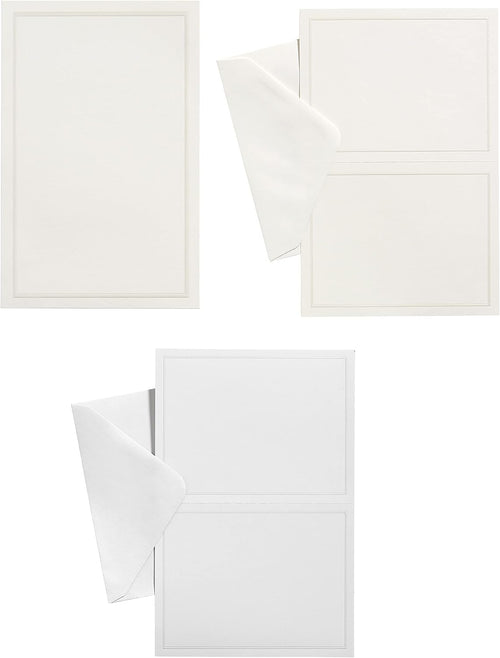 Gartner Studios Print-at-Home Wedding Kit, Stationery, White with Pearl Foil Border, with Response Cards, Envelopes (97437)