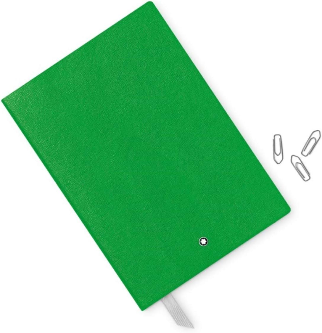 Montblanc Notebook 116518 Fine Stationery #146 Green – Elegant Soft Cover Journal – Lined Notebook with Leather Binding – A5
