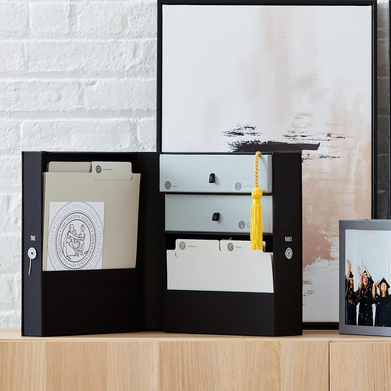Savor | All-in-One Desk Organizer | Slate Gray – Keep Desk, Office, and Home Organized All-In-One Storage System for Important Files, Documents, Stationery, and Office Supplies