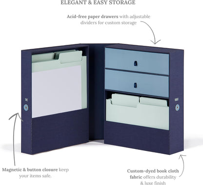 Savor | All-in-One Desk Organizer | Slate Gray – Keep Desk, Office, and Home Organized All-In-One Storage System for Important Files, Documents, Stationery, and Office Supplies