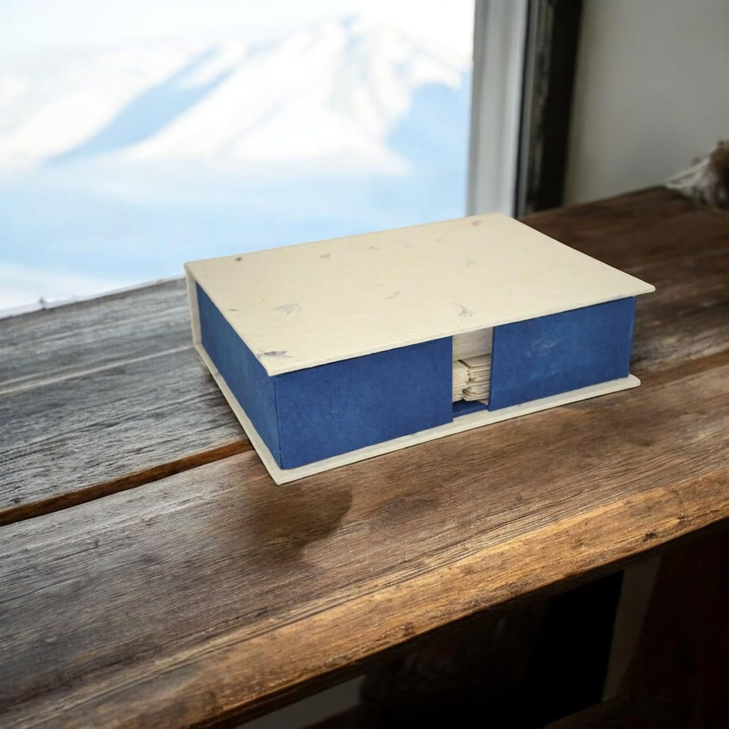 Kathmandu Valley Co. Vintage Stationery Gift Box Set with 50 Handmade A5 Deckle-edge Lokta Paper Sheets and 30 Envelopes (Forest Wanderer)