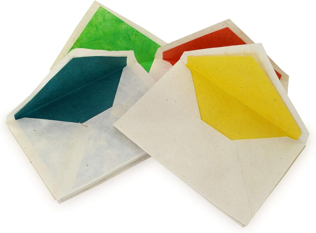 Kathmandu Valley Co. Vintage Stationery Gift Box Set with 50 Handmade A5 Deckle-edge Lokta Paper Sheets and 30 Envelopes (Forest Wanderer)