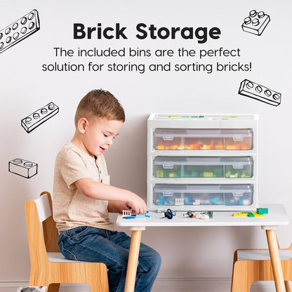 IRIS USA Fits 12 x 12 Paper, 6-Tier Scrapbook Rolling Storage Cart with Organizer for Stationery Vinyl Tools Office Art and Craft Supplies, Yarn, 6 Clear Cases w/ Built in Handle - White/Clear