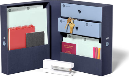 Savor | All-in-One Desk Organizer | Slate Gray – Keep Desk, Office, and Home Organized All-In-One Storage System for Important Files, Documents, Stationery, and Office Supplies