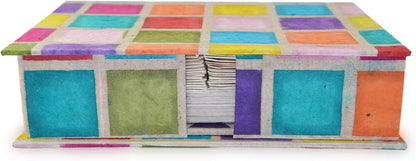 Kathmandu Valley Co. Vintage Stationery Gift Box Set with 50 Handmade A5 Deckle-edge Lokta Paper Sheets and 30 Envelopes (Forest Wanderer)