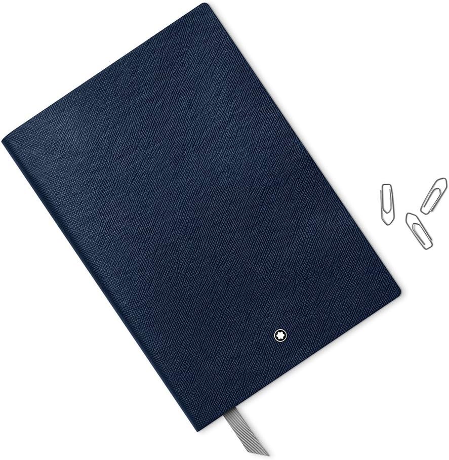 Montblanc Notebook Indigo Lined #146 Fine Stationery 113593 – Elegant Journal with Leather Binding and Ruled Pages – 1 x (5.9 x 8.2 in.)