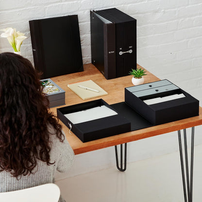 Savor | All-in-One Desk Organizer | Slate Gray – Keep Desk, Office, and Home Organized All-In-One Storage System for Important Files, Documents, Stationery, and Office Supplies