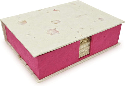 Kathmandu Valley Co. Vintage Stationery Gift Box Set with 50 Handmade A5 Deckle-edge Lokta Paper Sheets and 30 Envelopes (Forest Wanderer)