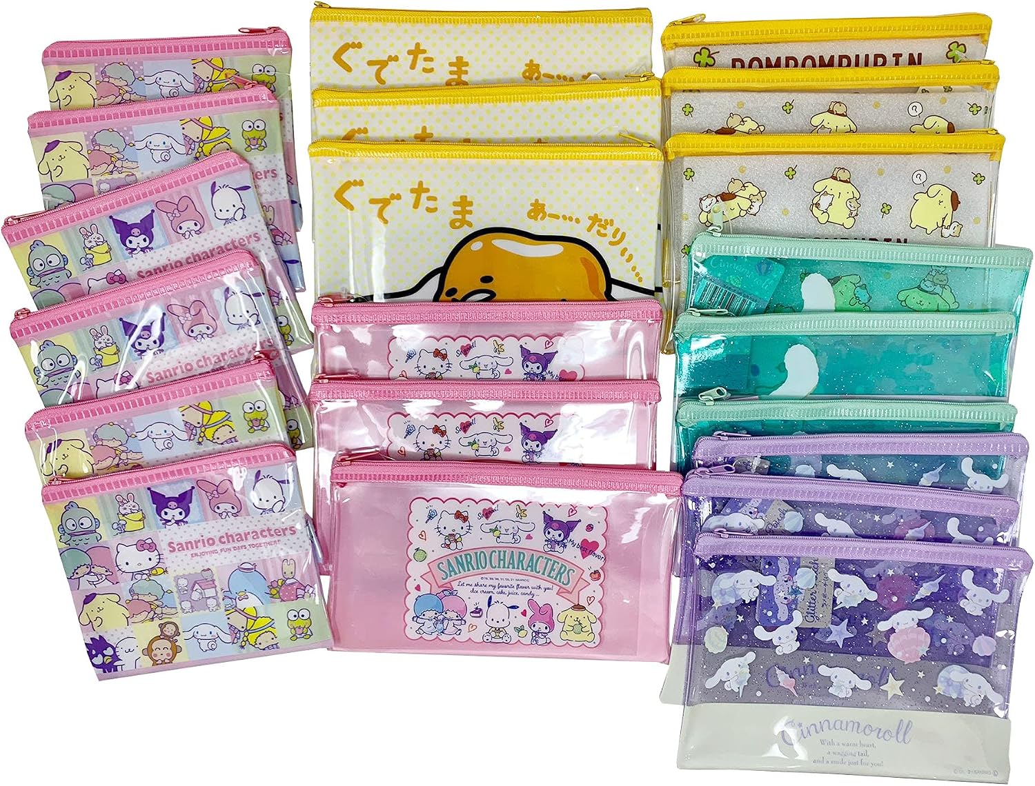 SANRIO Characters Wonderful 12-pc Stationery and Accessory Assorted Set Bundle Fusion Kawaii Exclusive Offer