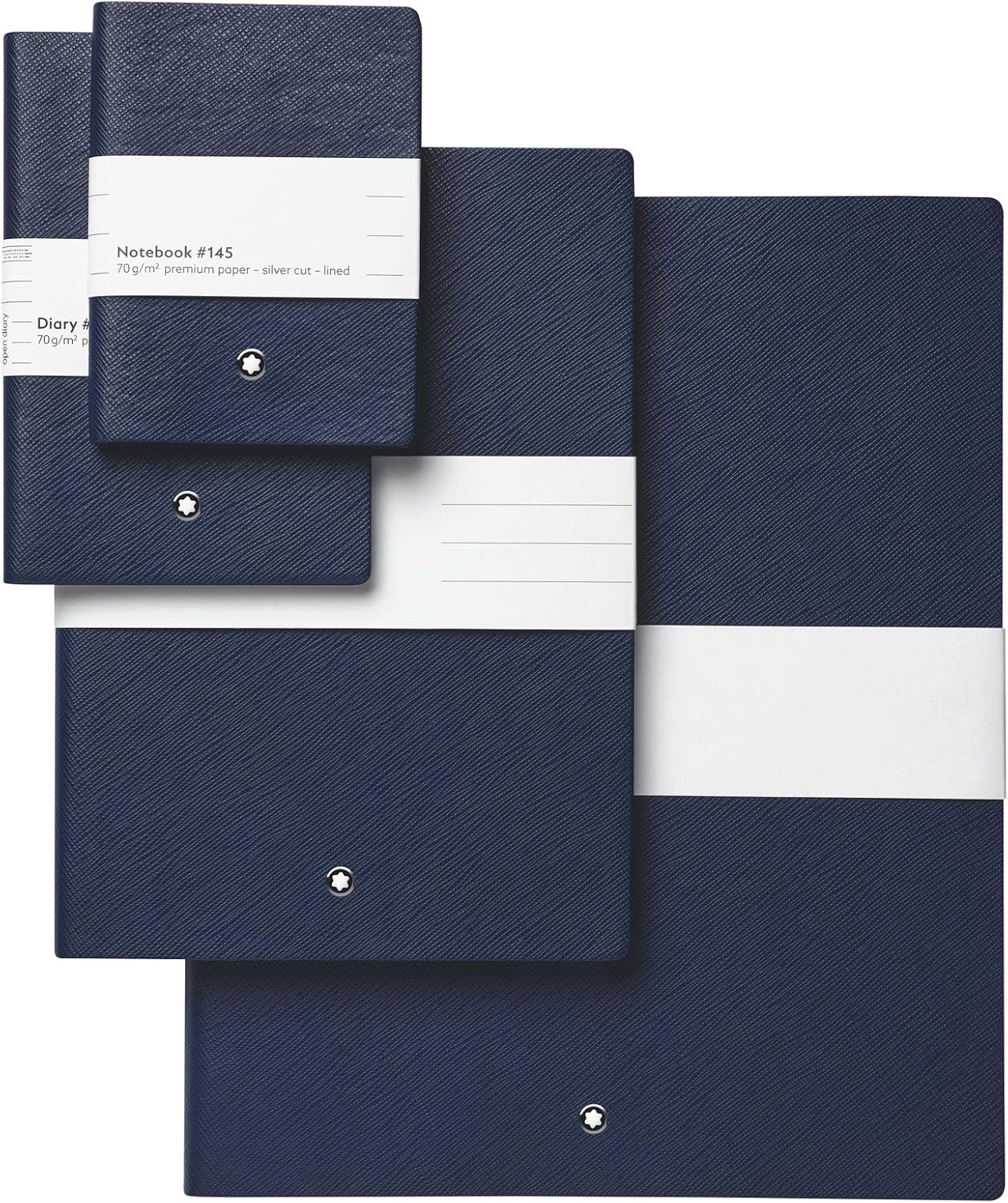 Montblanc Notebook Indigo Lined #146 Fine Stationery 113593 – Elegant Journal with Leather Binding and Ruled Pages – 1 x (5.9 x 8.2 in.)